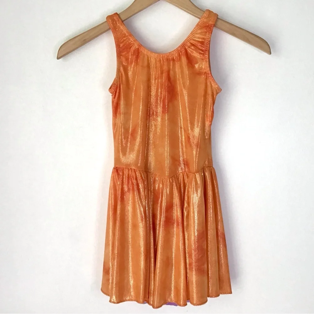 Figure Skating Dress Shiny Leotard Dance Outfit Girls Size L Costume Wearhouse